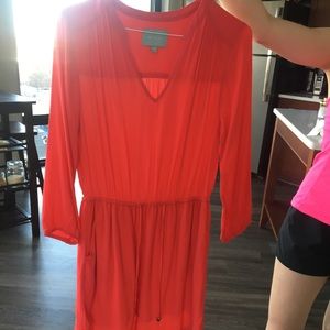 Skies are Blue coral shift dress